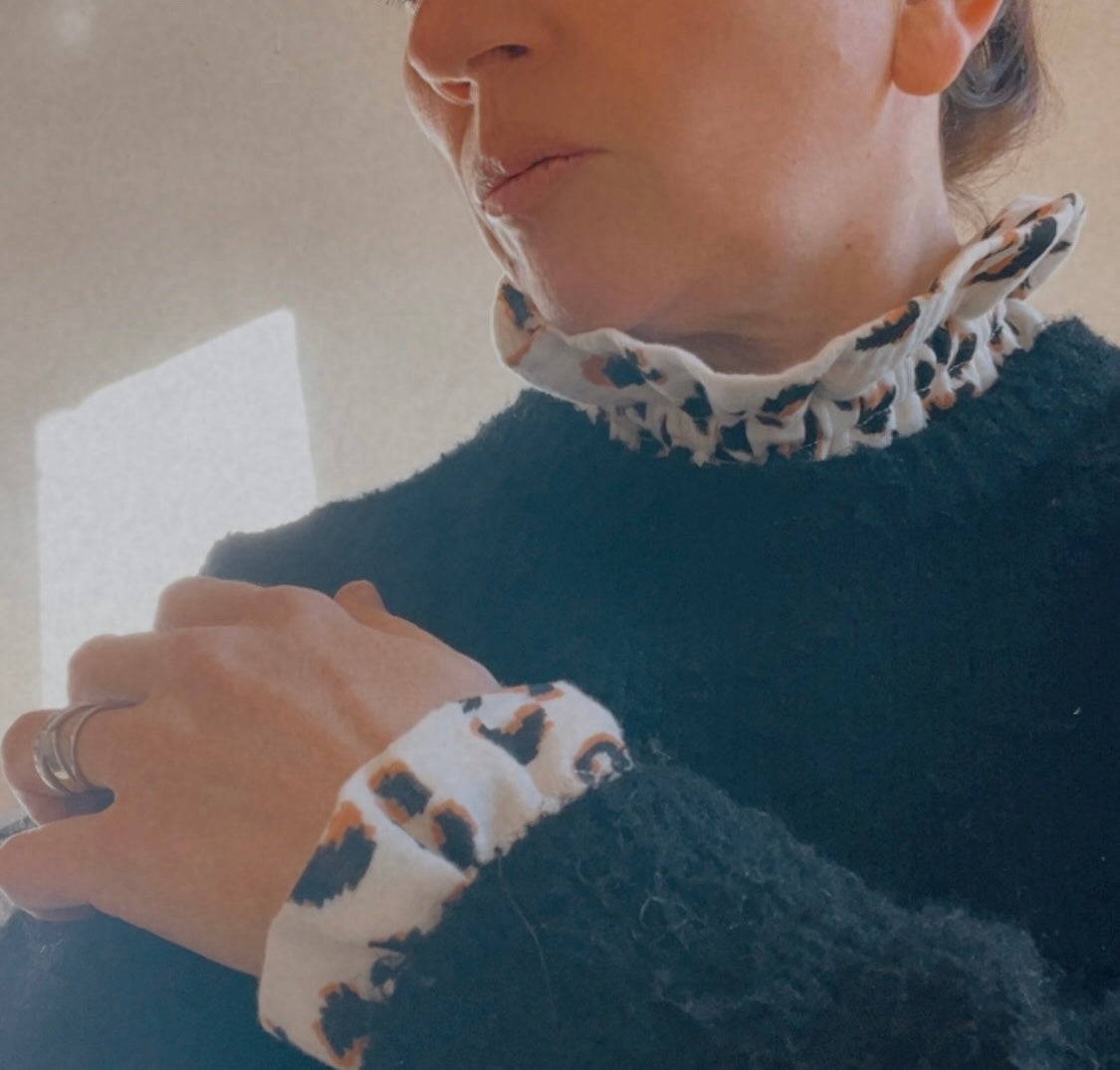 Manchettes amovibles léopard