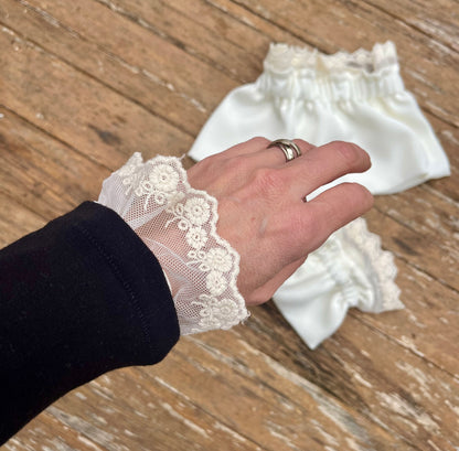 Manchettes amovibles dentelle ivoire3