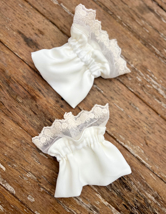 Manchettes amovibles dentelle ivoire3