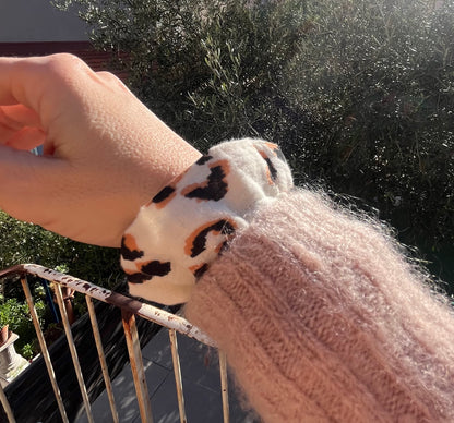 Manchettes amovibles léopard