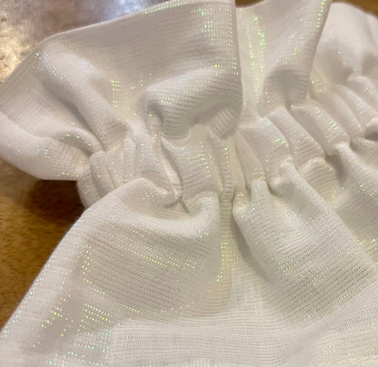 Col amovible Lurex blanc