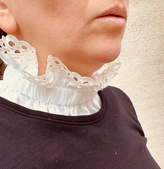 Col amovible dentelles2 ivoire