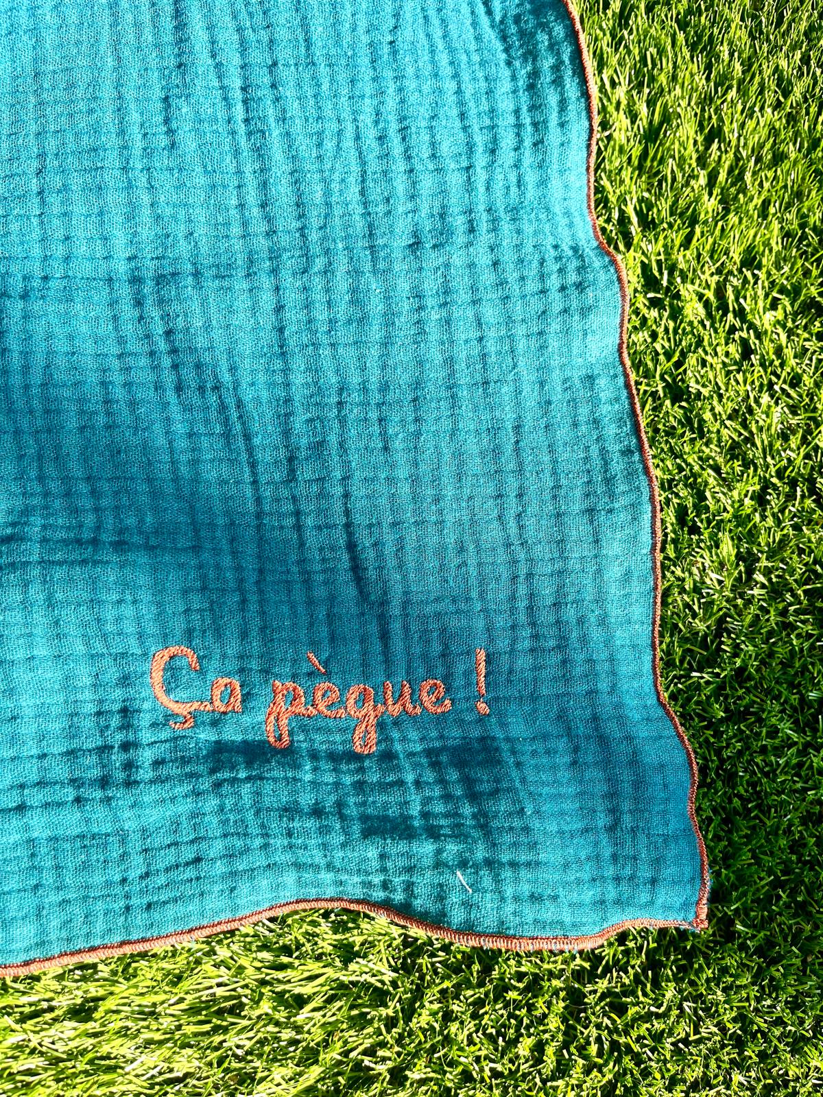 Torchons brodés expressions marseillaises personnalisés
