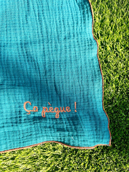 Torchons brodés expressions marseillaises personnalisés