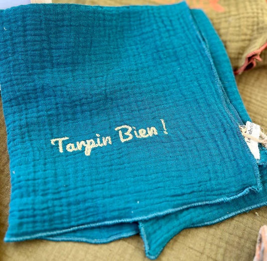 Torchons brodés expressions marseillaises personnalisés