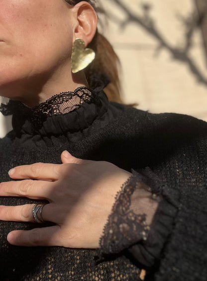 Col  amovible  dentelle noire 1