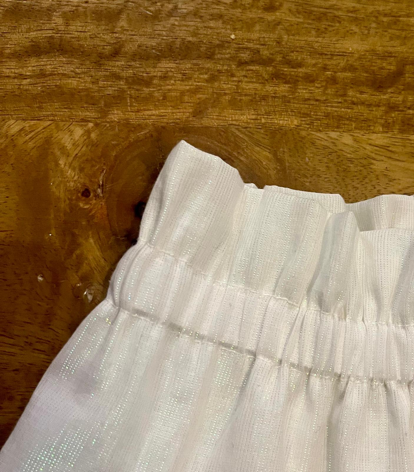 Col amovible Lurex blanc