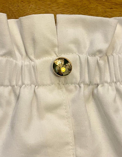 Ensemble Col et Manchettes amovibles blancs bouton doré