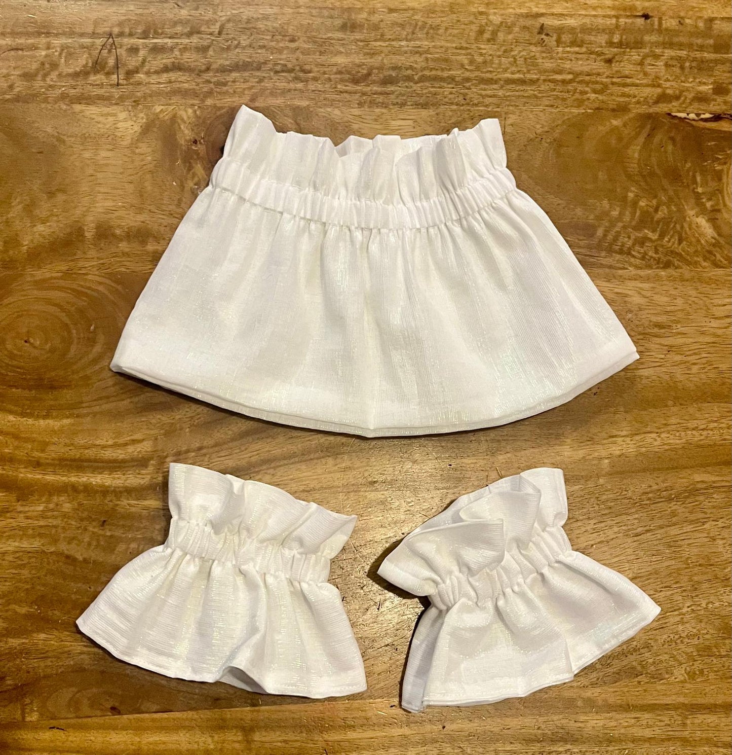 Col amovible Lurex blanc