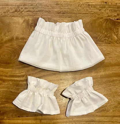 Col amovible Lurex blanc