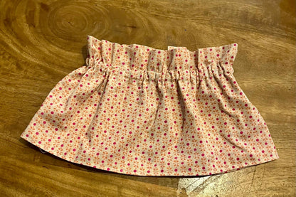 Ensemble col/manchettes amovibles pois roses