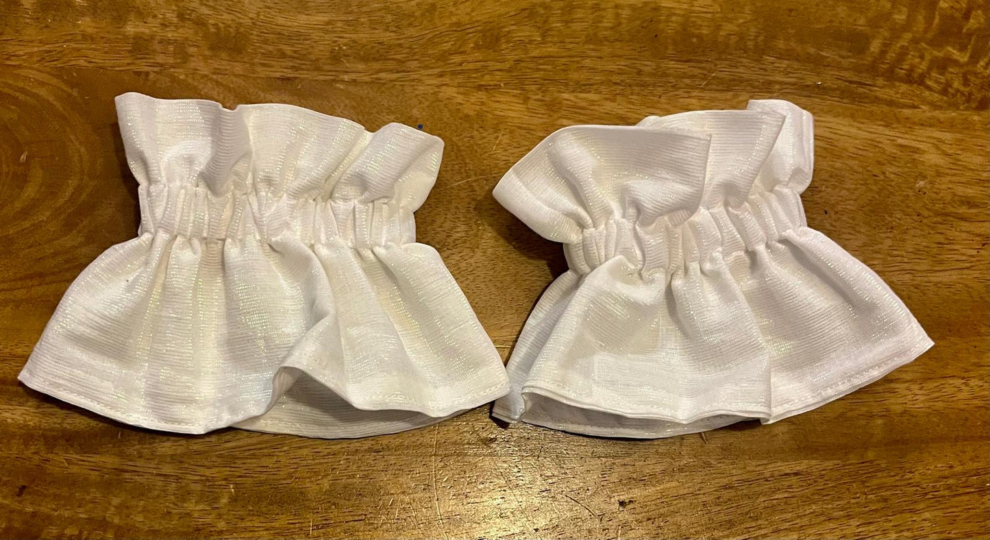 Manchettes amovibles Lurex blanc